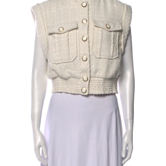 Christian Lacroix Tweed Pattern Vest Medium - Picture 1 of 6